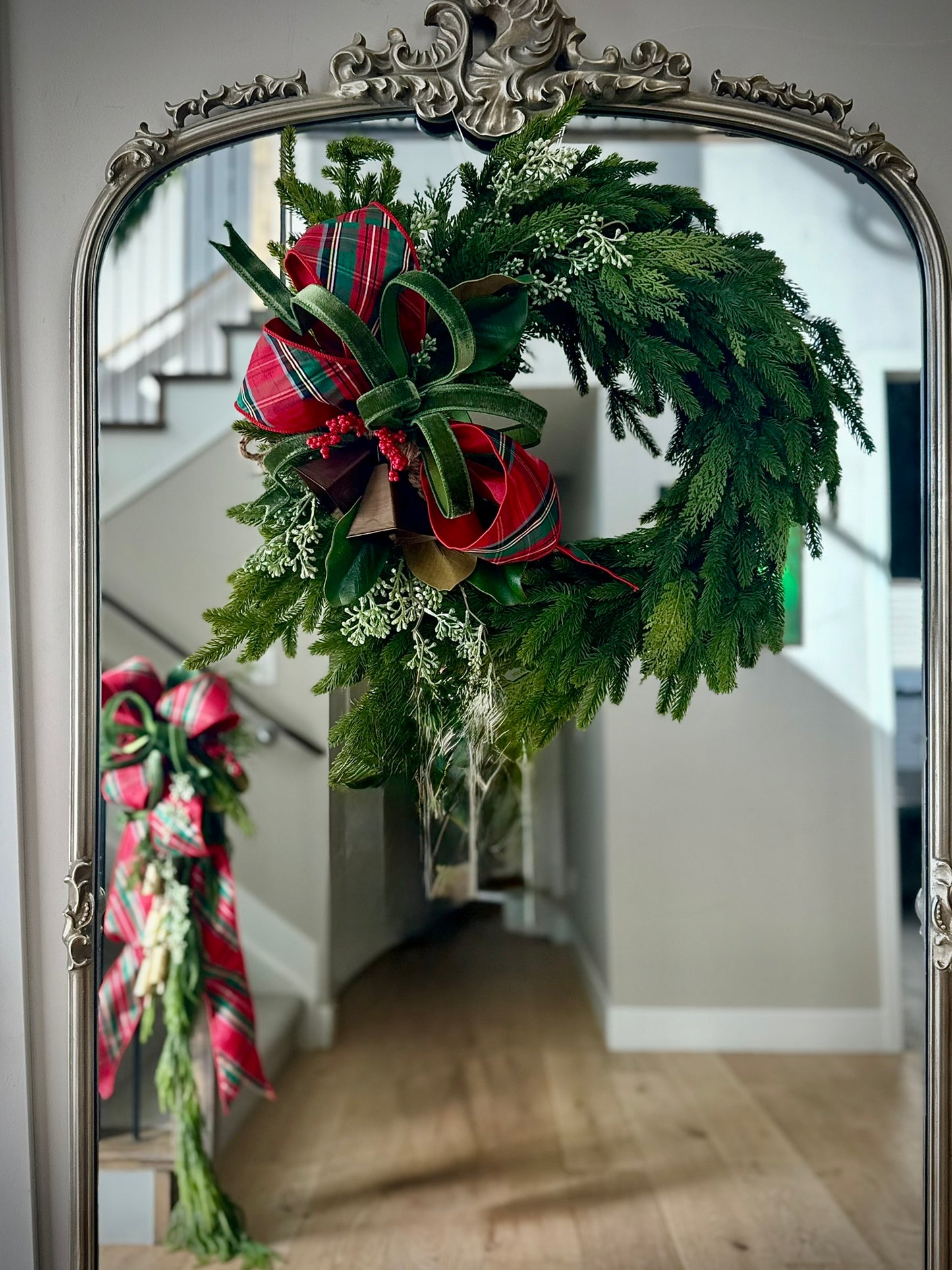 Plaid Pine Luxe Wreath