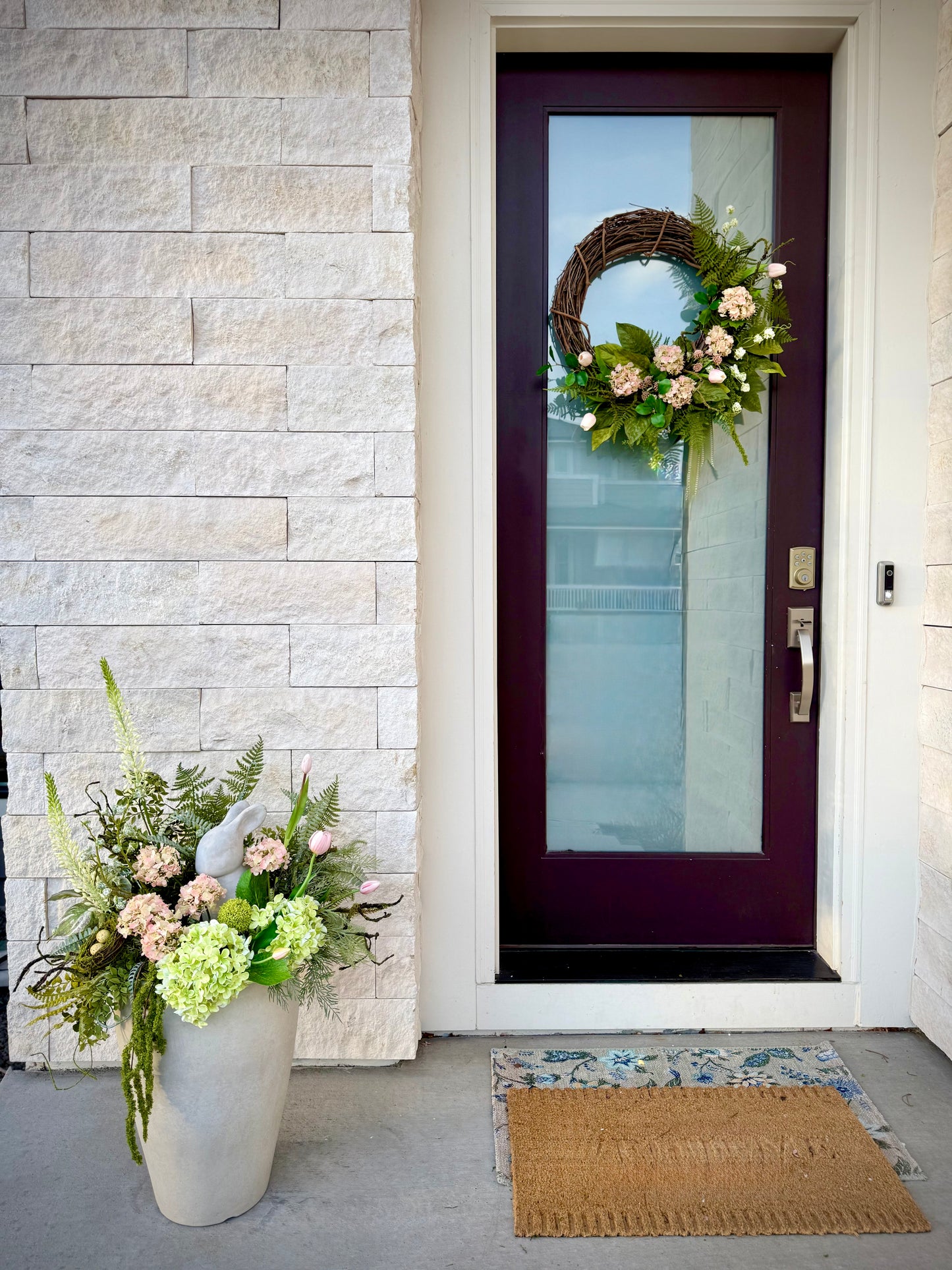 Blush Hydrangea Spring Wreath