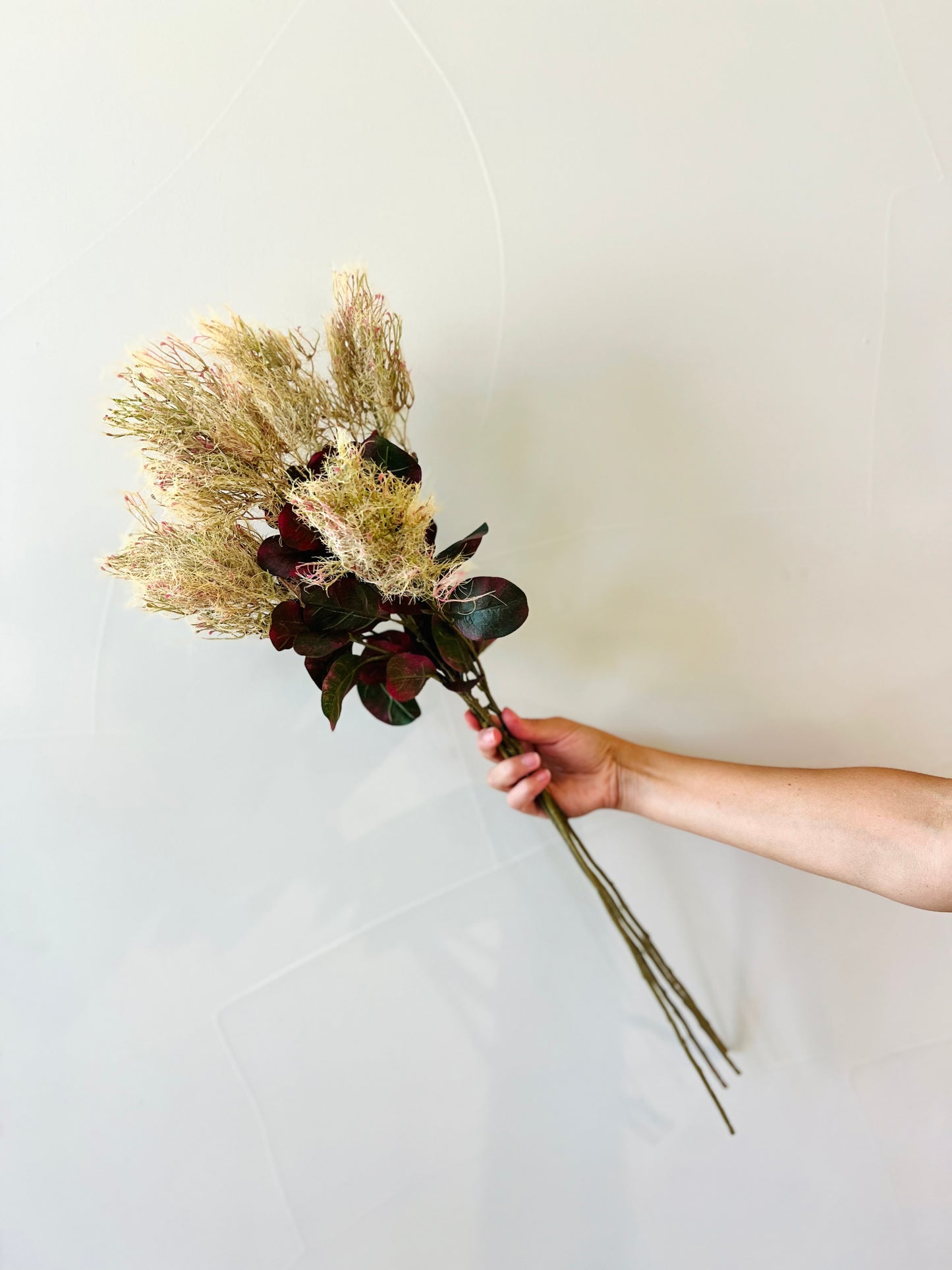 Green/Plum Prairie Smoke Flower Stem 26"