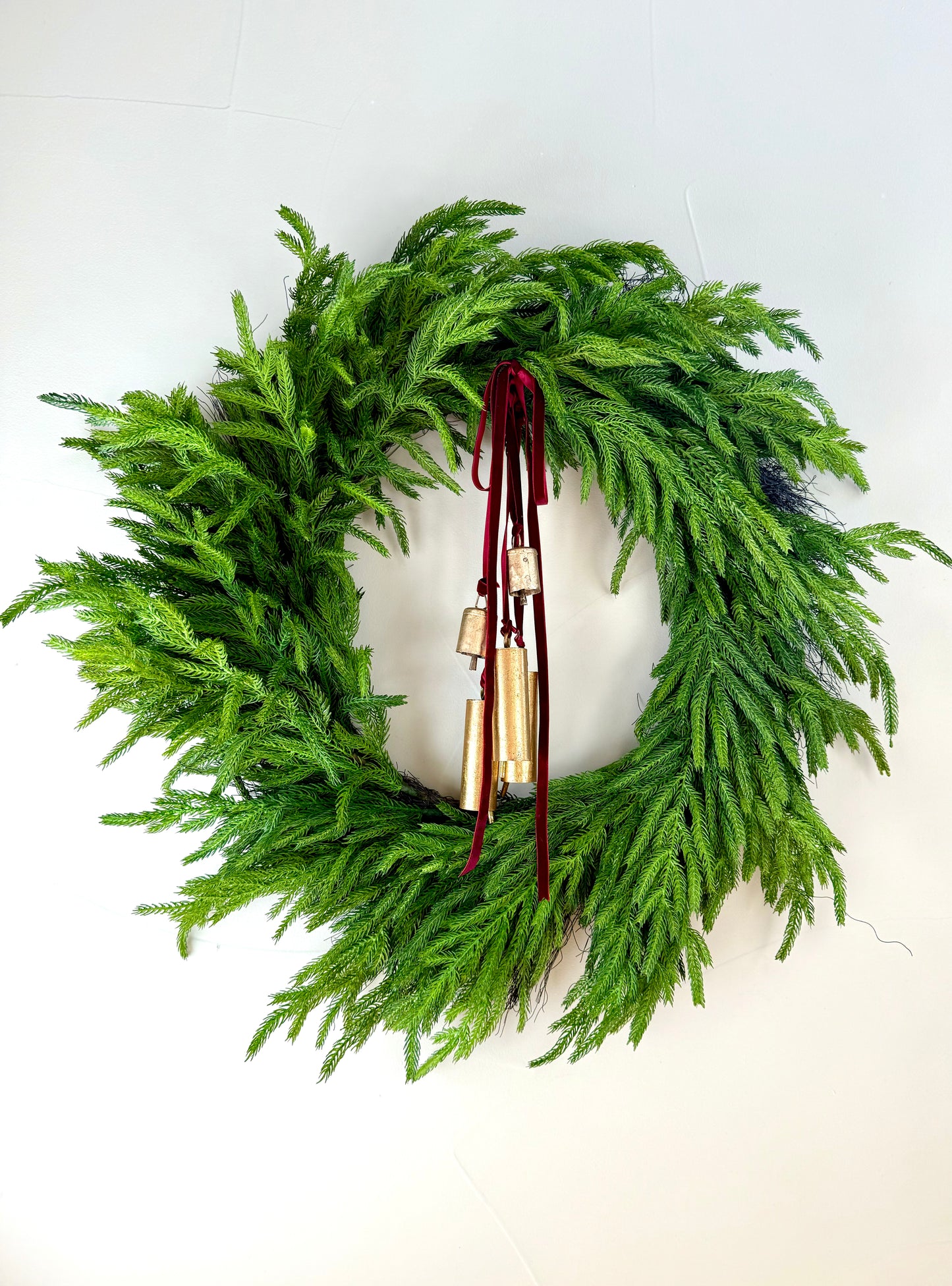 XL Real Touch Modern Bell Wreath 27"