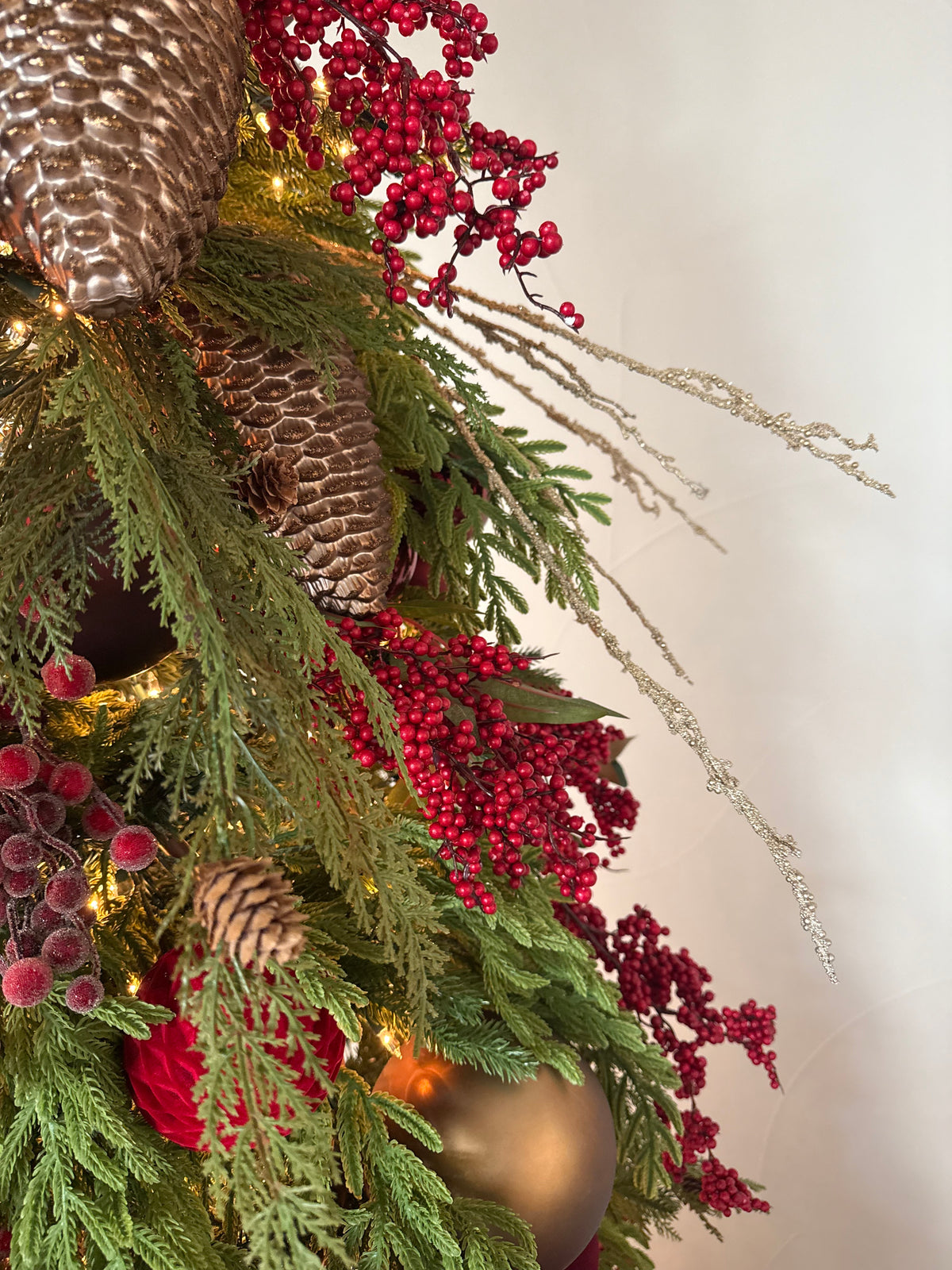 46" Metallic Twig Spray – Decorative Holiday Stem