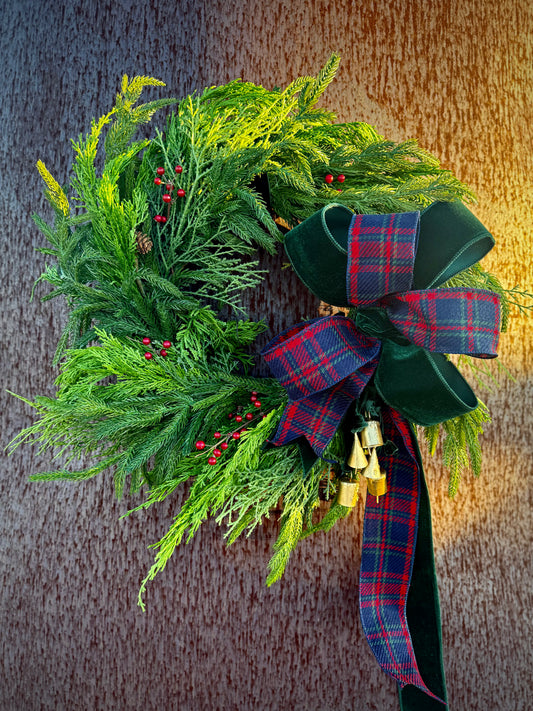 Plaid & Berry Wreath