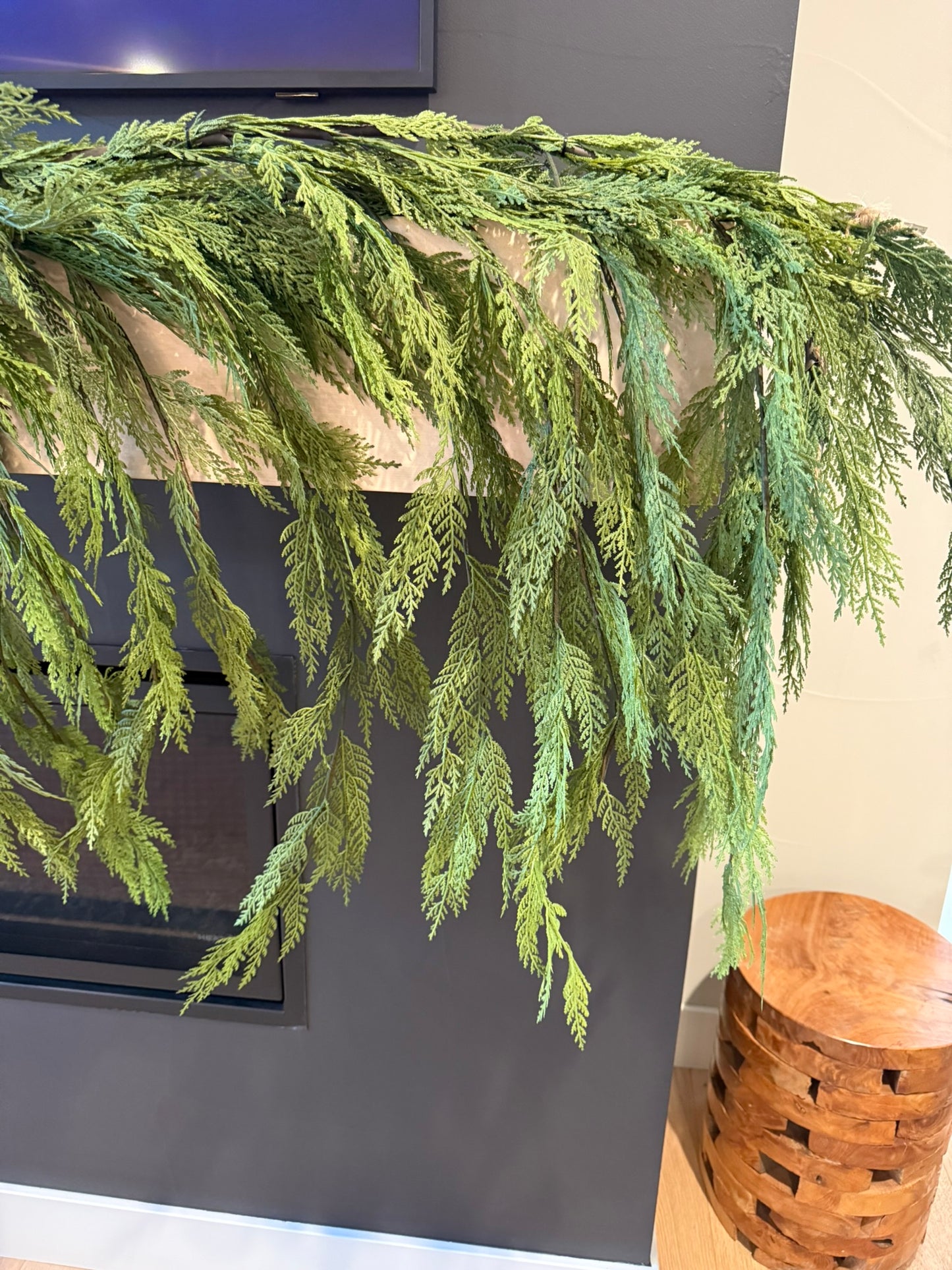 Real Touch Hanging Cedar Garland 52 inches (4.5 Ft)