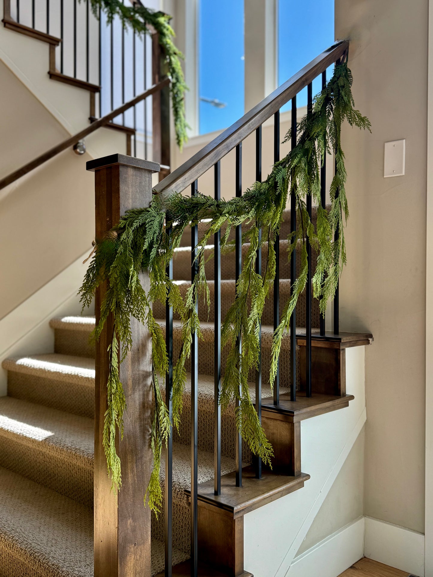 Real Touch Hanging Cedar Garland 52 inches (4.5 Ft)