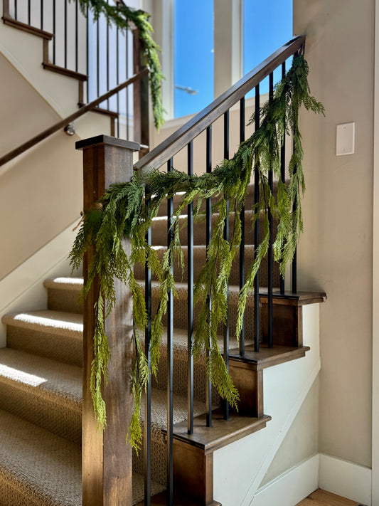 Real Touch Hanging Cedar Garland 52 inches (4.5 Ft)