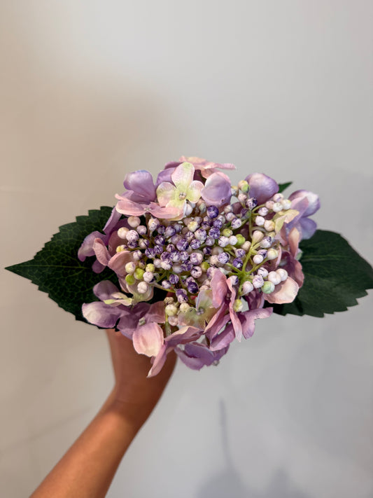 Pale Pink & Lilac Hydrangea Stem