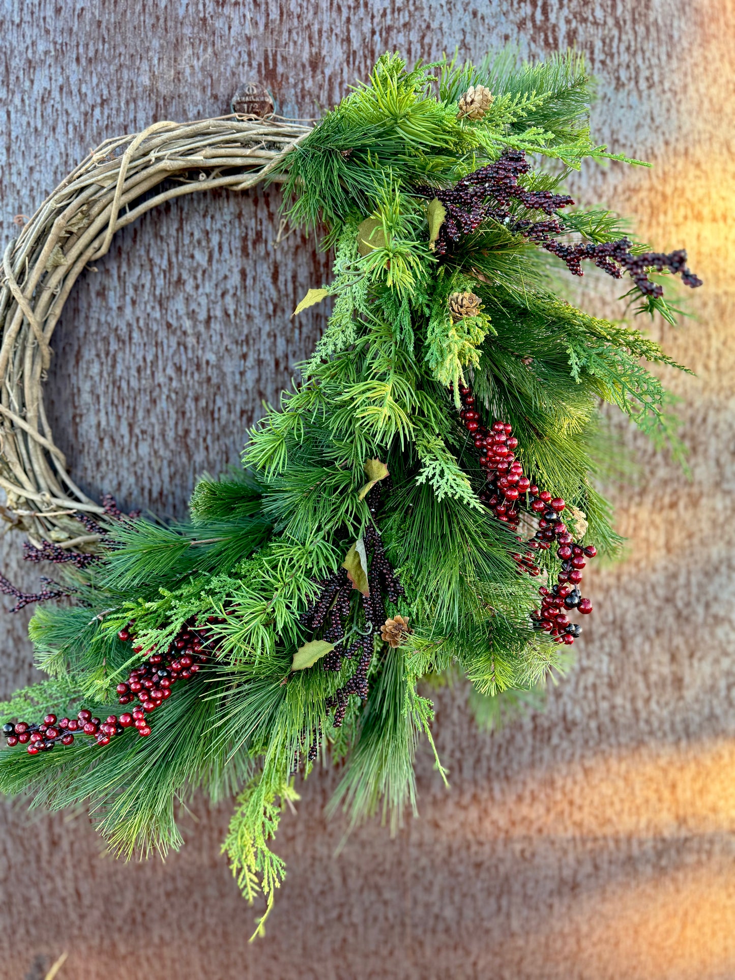Modern Winter Forest Wreath