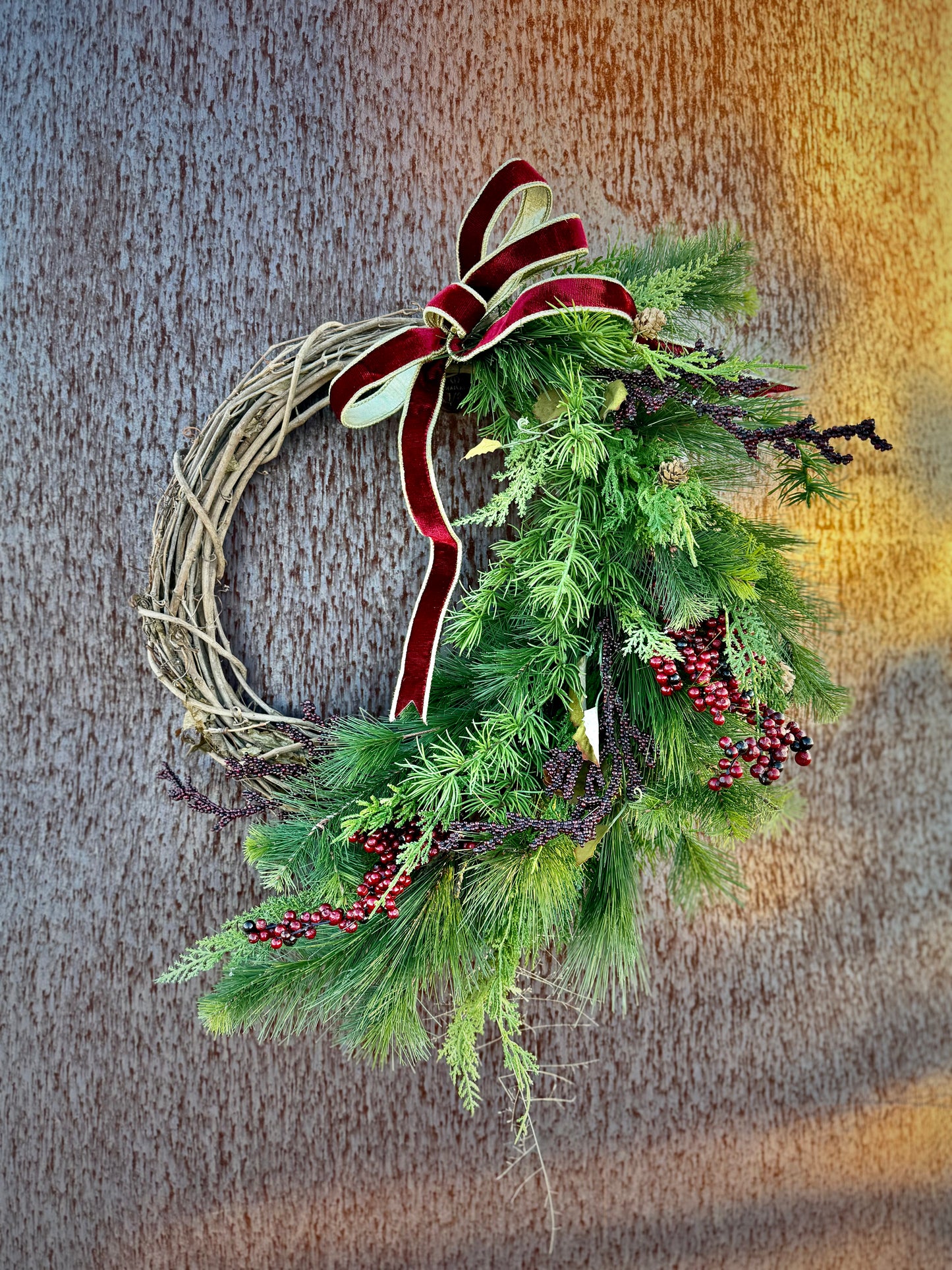 Modern Winter Forest Wreath