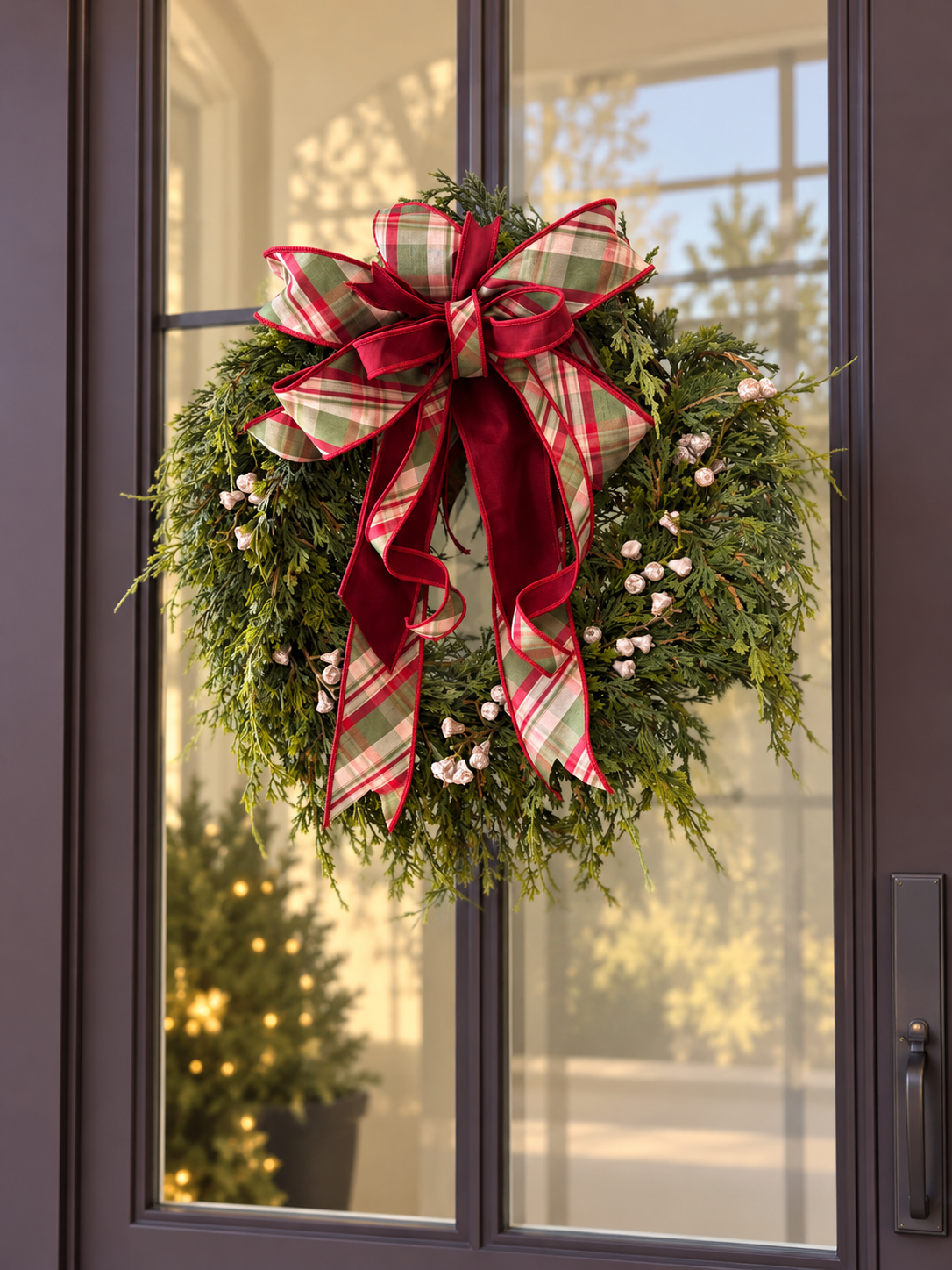 Real Touch Cedar & Eucalyptus Holiday Wreath
