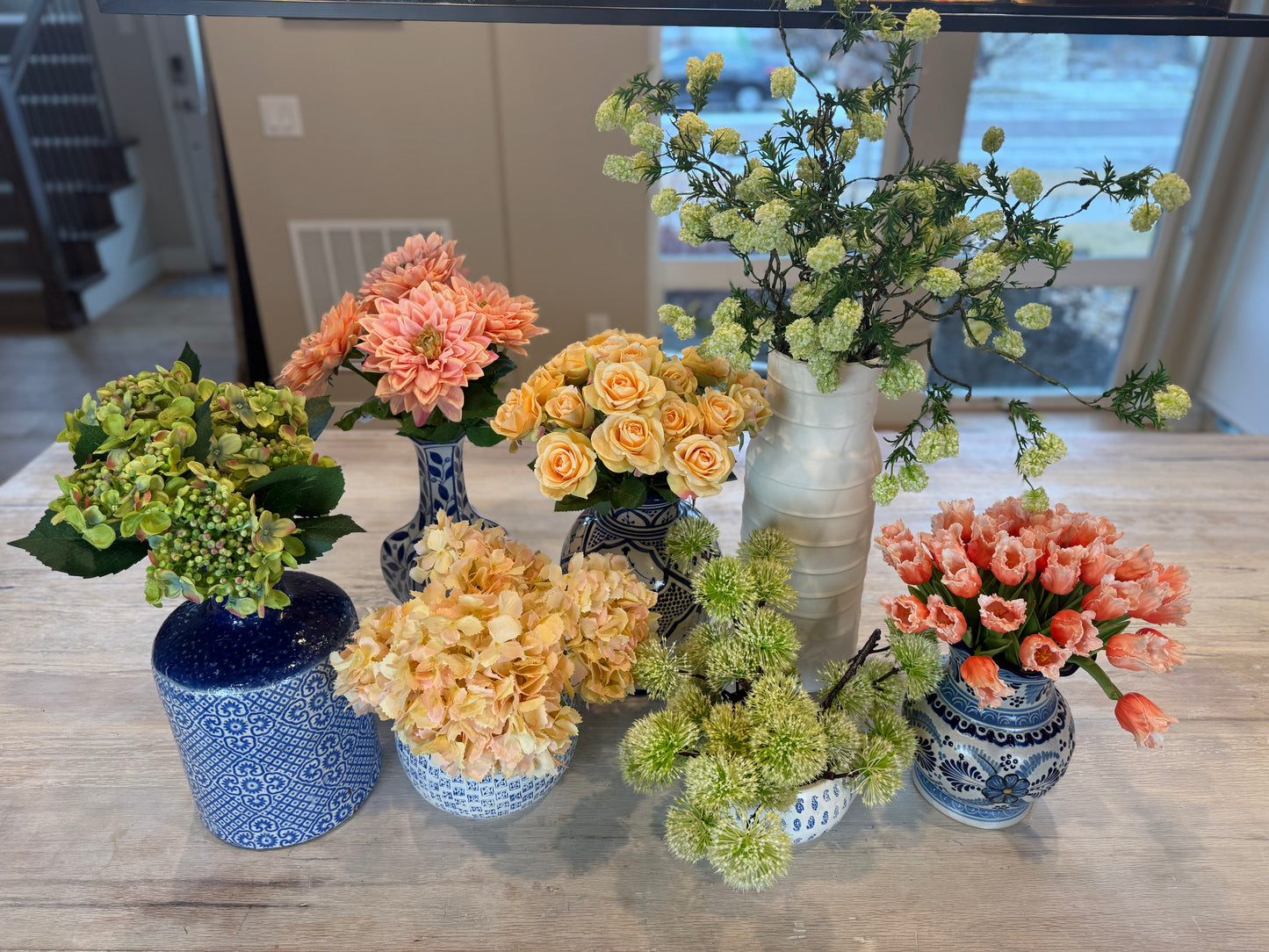 Peach Hydrangea Stem