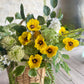 Flowers in a Basket Wreath