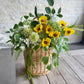 Flowers in a Basket Wreath