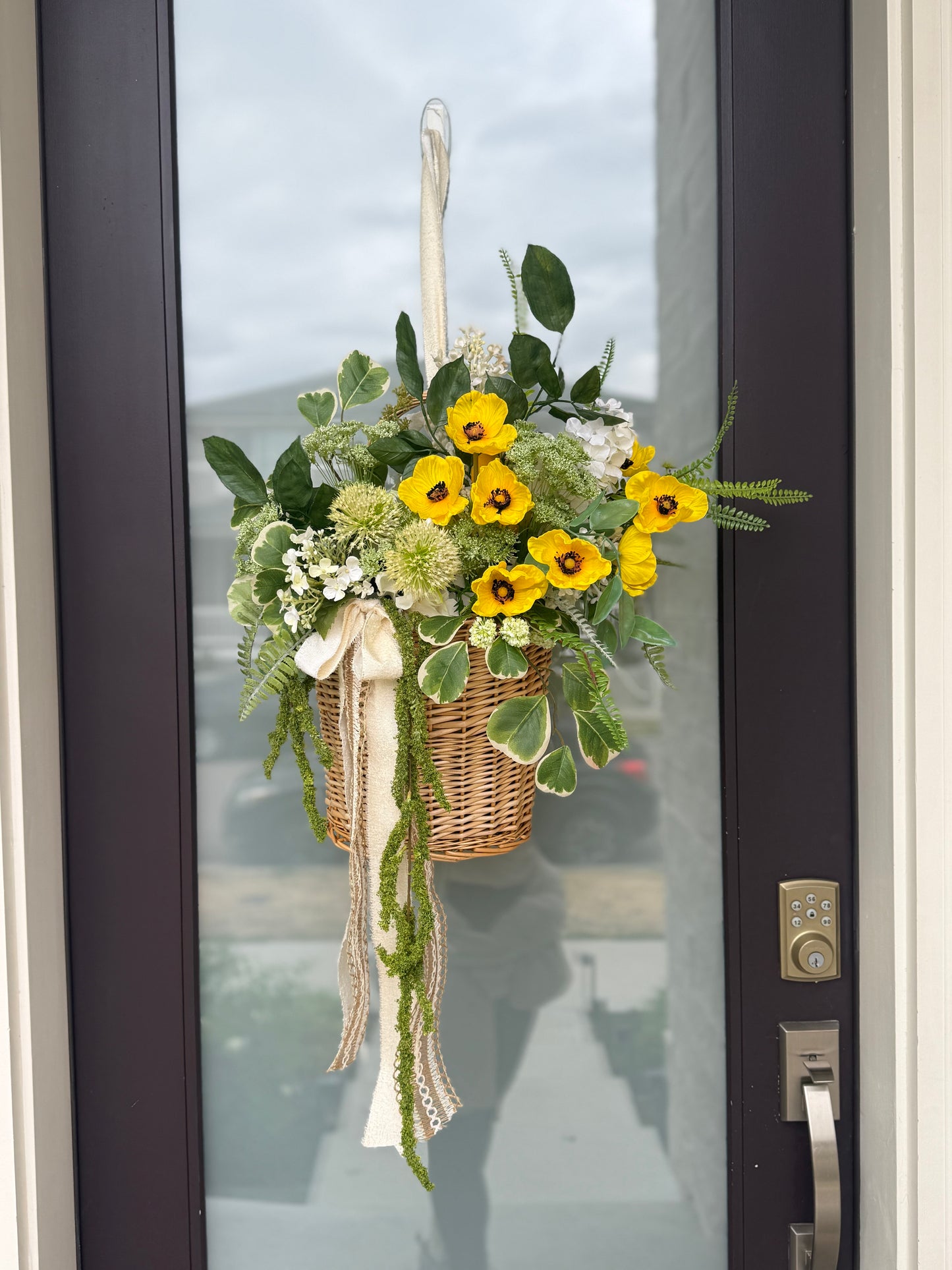 Flowers in a Basket Wreath