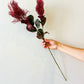 Faux Prairie Smole Flower Stem-Plum 26"H