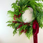 Real Touch Norfolk & Cedar Berry Wreath 26"