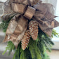36" Winter/Holiday Pinecone Swag