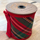 D. Stevens Holiday Plaid Dupion Ribbon – 4" x 10 Yards