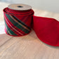 D. Stevens Holiday Plaid Dupion Ribbon – 4" x 10 Yards