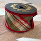 JME Designer Holiday Plaid Dupioni Taffeta Ribbon – 2.5" x 10 Yards