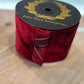 John Mark 4" x 10 Yards Reversible Crown Velvet Plaid Wired Designer Ribbon – Burgundy, Red & Gold