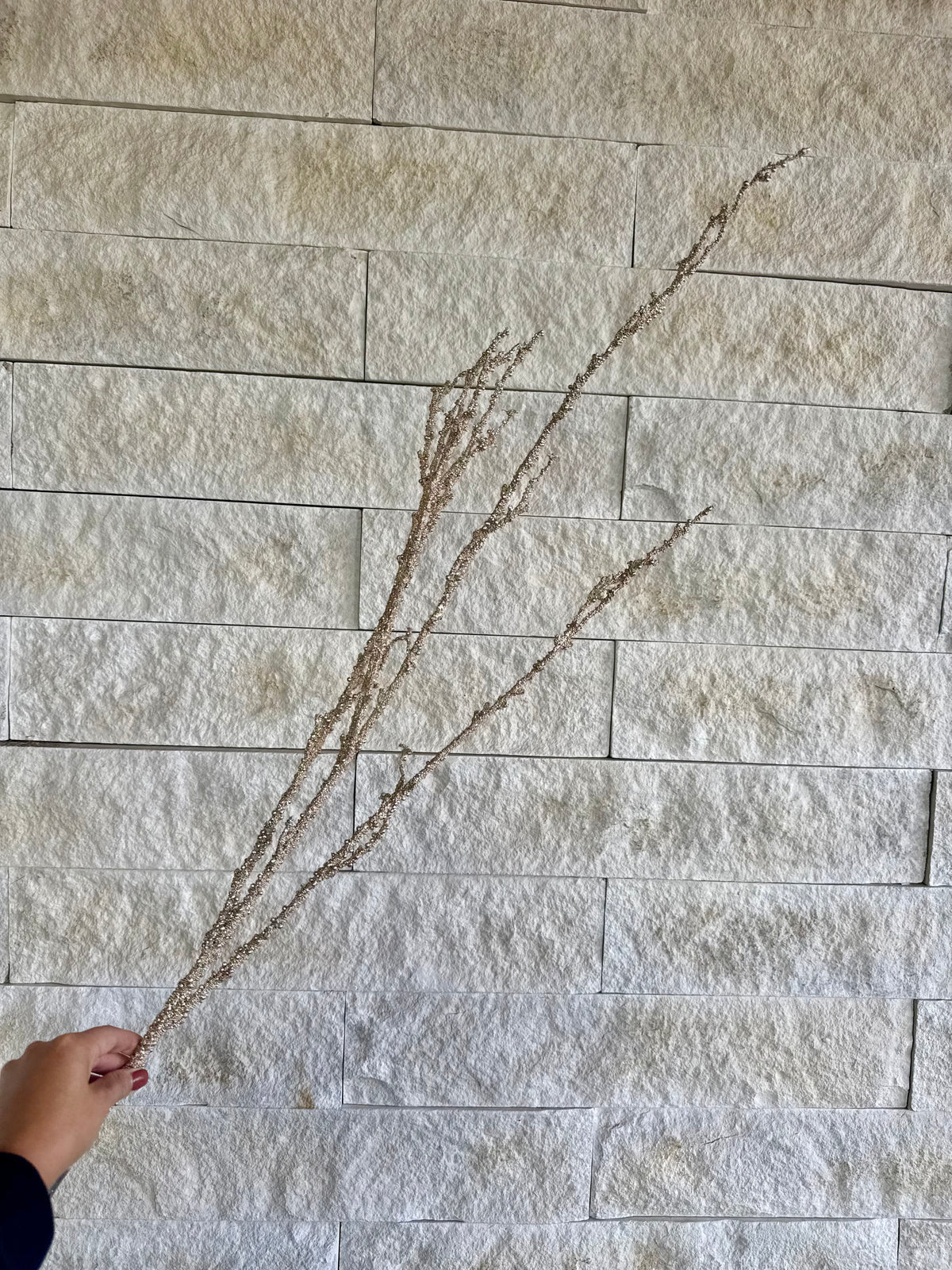 46" Metallic Twig Spray – Decorative Holiday Stem
