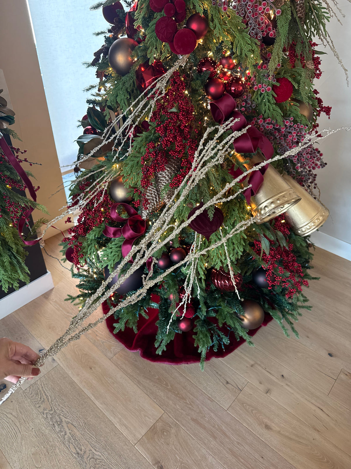 46" Metallic Twig Spray – Decorative Holiday Stem