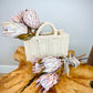 Blush Dried King Protea Stems- Set of 3