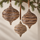 Rustic Rattan Christmas Ornaments | Set of 3